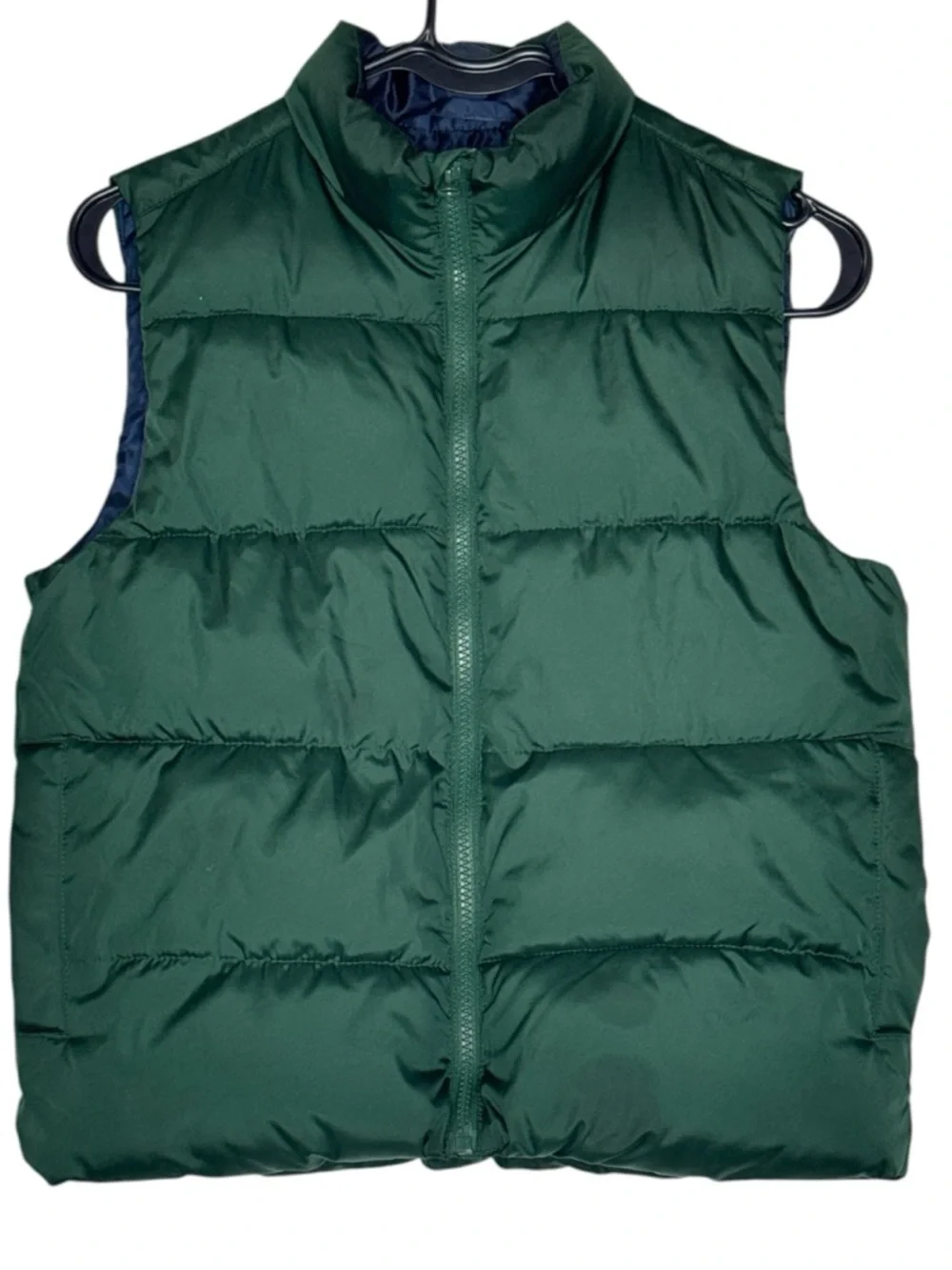 Old Navy Green Puffer Vest Kids Size M (8) Water-Resistant Lightweight